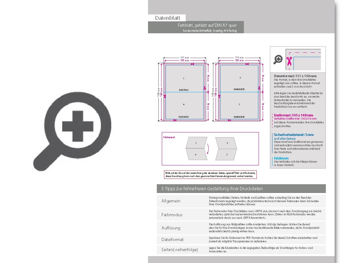 Product Bild faltblatt__gefalzt_auf_din_a7_quer__horizontaler_mittelfalz__4-seitig