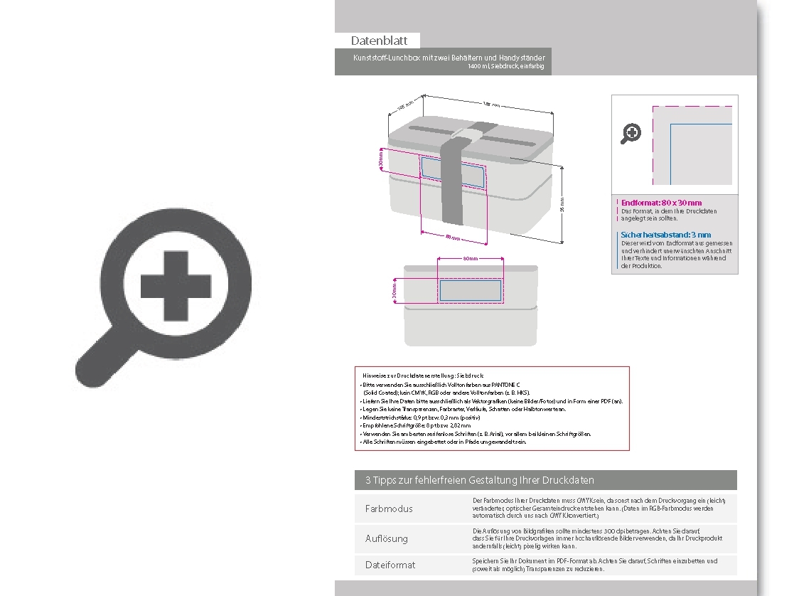 Product Bild kunststoff-lunchbox_mit_zwei_beh__ltern_und_handyst__nder__1400_ml